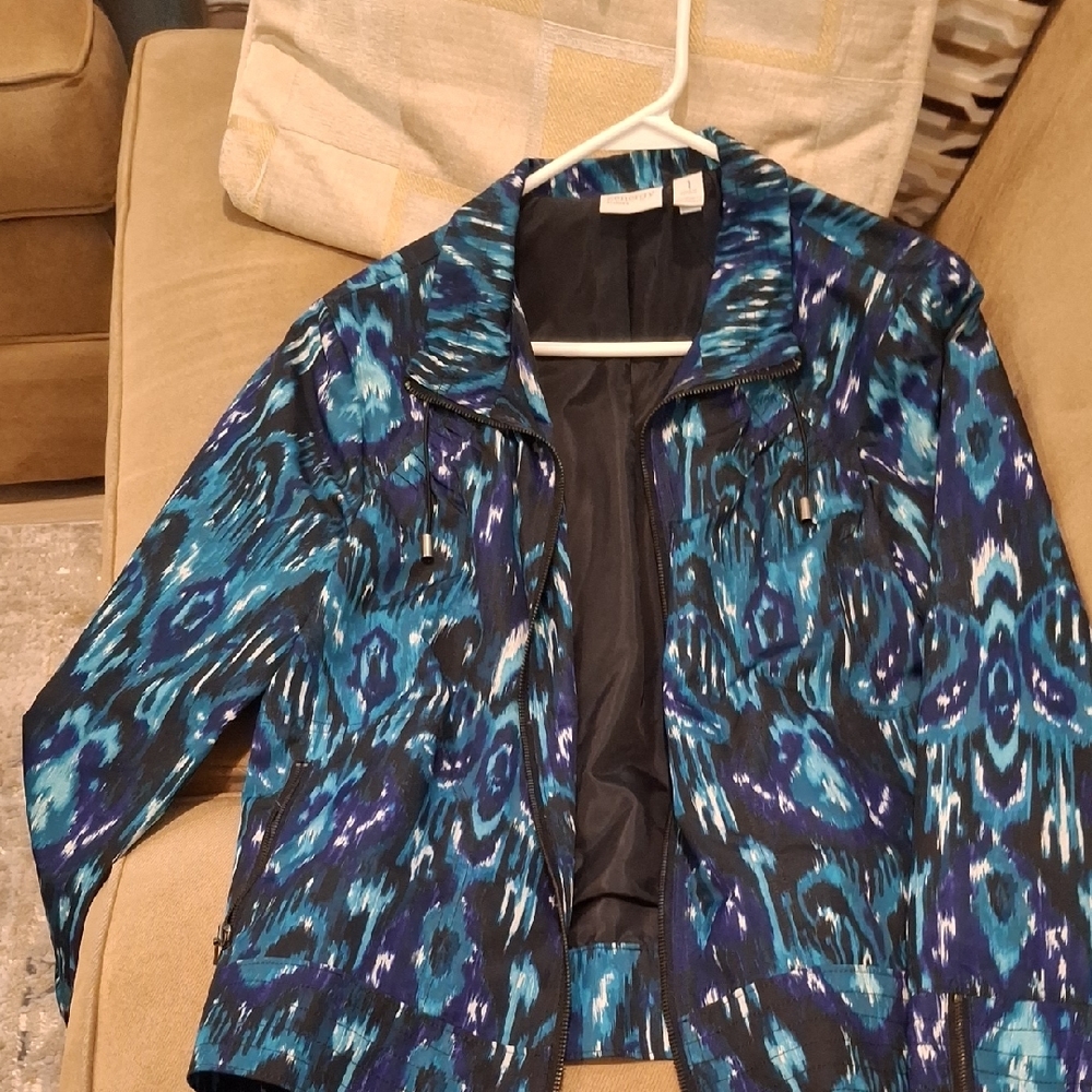 Chico's Zenergy Blue and Black Jacket